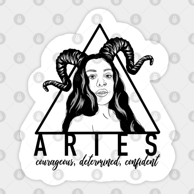 Aries Girl Sticker by Annabalynne